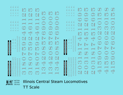 Illinois Central Steam Locomotive Metallic Silver
