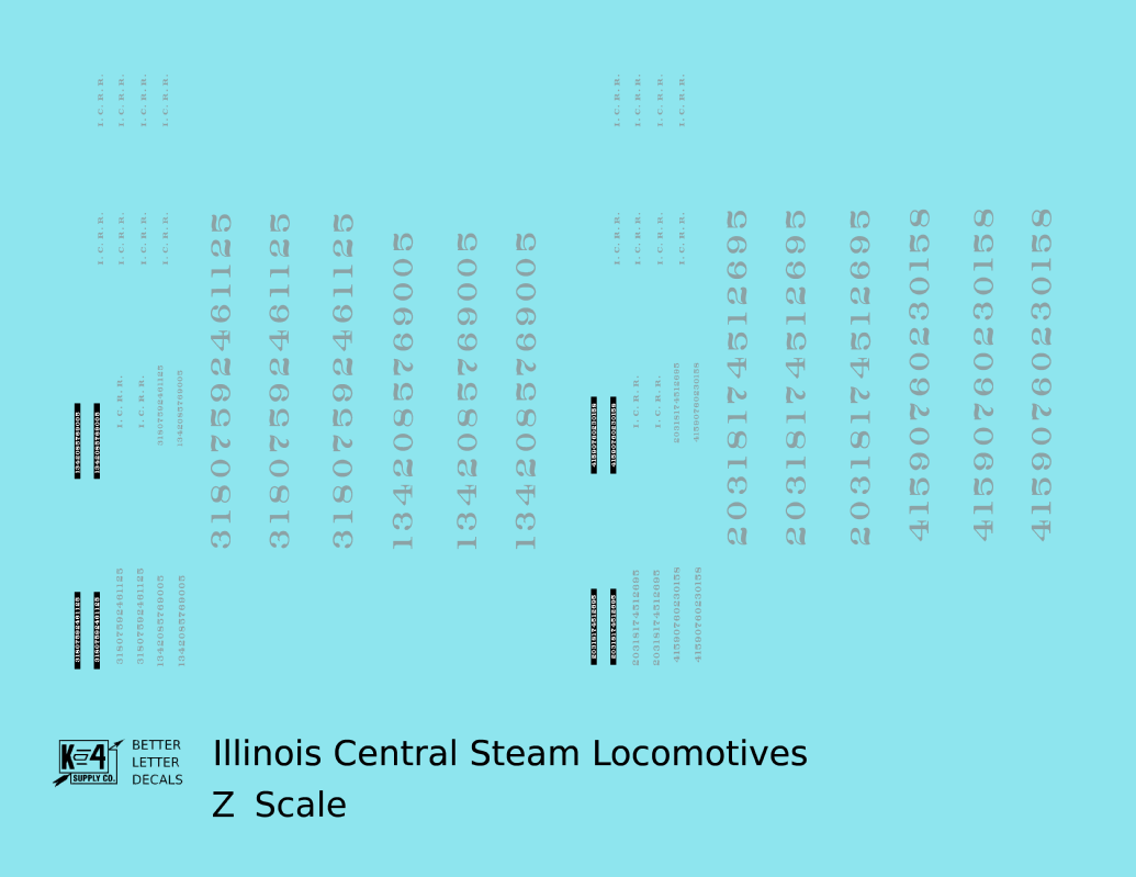 Illinois Central Steam Locomotive Metallic Silver