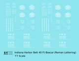 Indiana Harbor Belt 40 Ft Boxcar White Roman Lettering