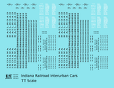 Indiana Railroad Interurban Trolley Car Black and Silver  - Decal - Choose Scale