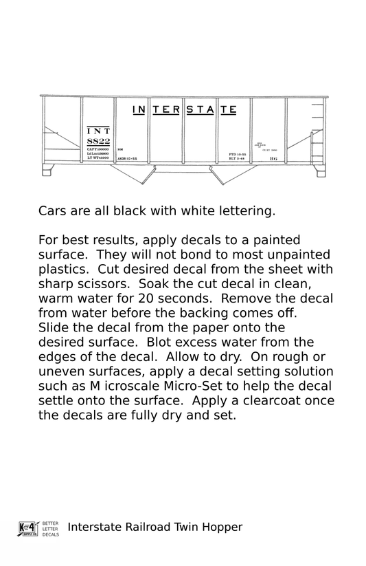 Interstate Railroad Ribbed Twin Hopper White