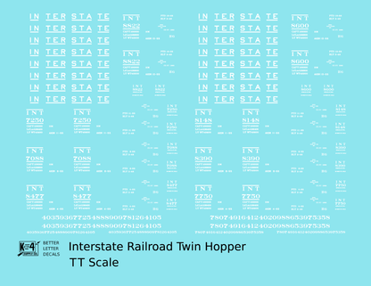 Interstate Railroad Ribbed Twin Hopper White
