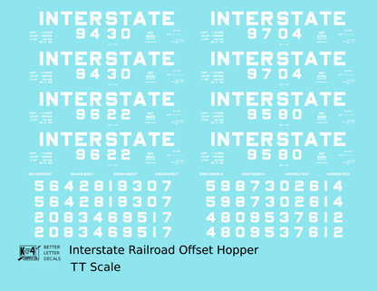 Interstate Railroad Offset Twin Hopper White
