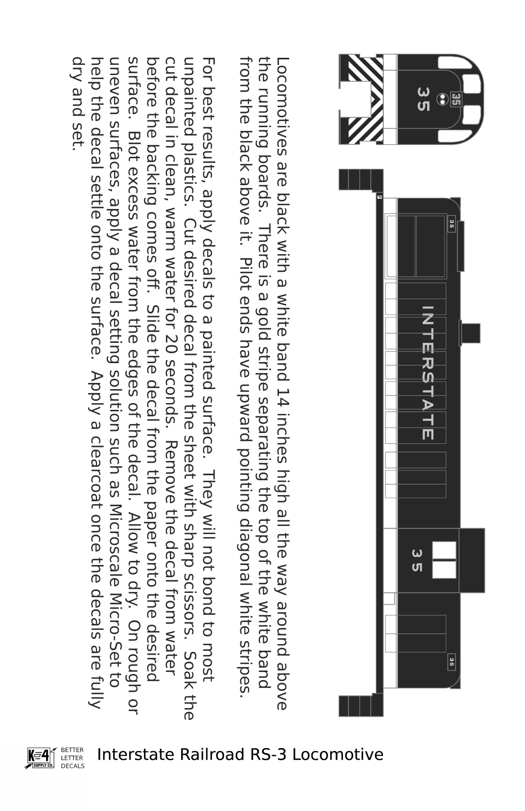 Interstate Railroad Diesel Locomotive Gold Southern Scheme