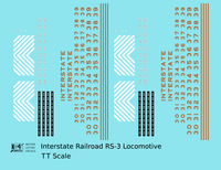 Interstate Railroad Diesel Locomotive Gold Southern Scheme - Decal - Choose Scale