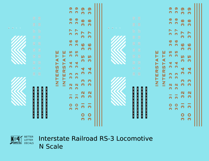 Interstate Railroad Diesel Locomotive Gold Southern Scheme