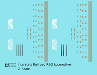 Interstate Railroad Diesel Locomotive Gold Southern Scheme - Decal - Choose Scale