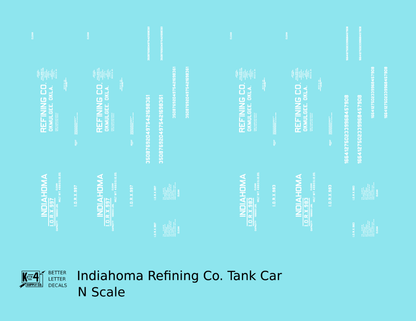 Indiahoma Refining Co Tank Car White Okmulgee, Oklahoma