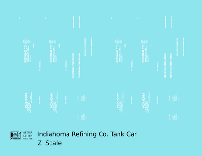 Indiahoma Refining Co Tank Car White Okmulgee, Oklahoma
