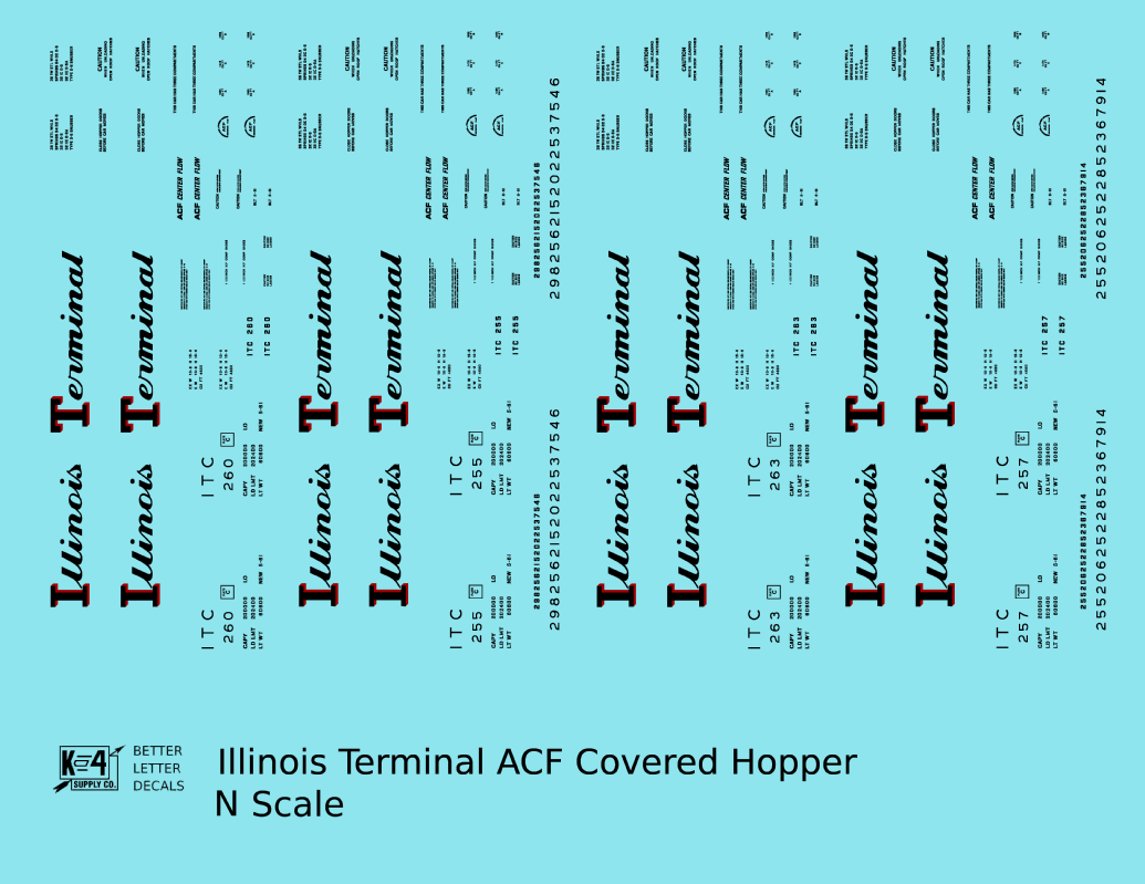 Illinois Terminal ACF Covered Hopper Black