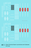 Illinois Terminal Steam Locomotive White and Red  - Decal - Choose Scale