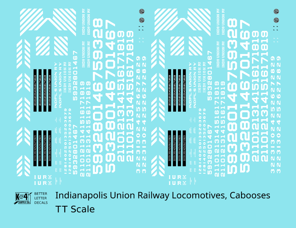 Indianapolis Union Railway Locomotives and Cabooses White