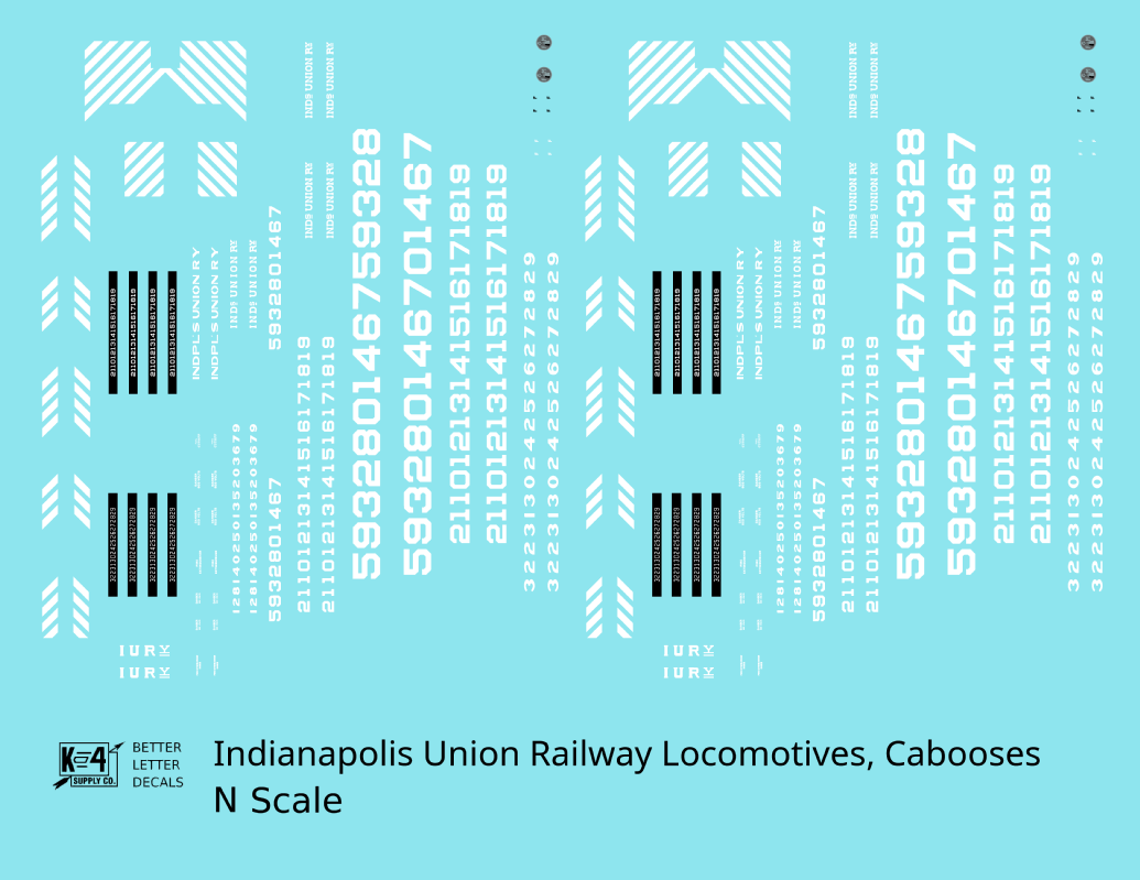 Indianapolis Union Railway Locomotives and Cabooses White