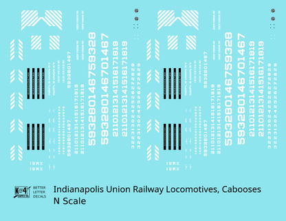 Indianapolis Union Railway Locomotives and Cabooses White