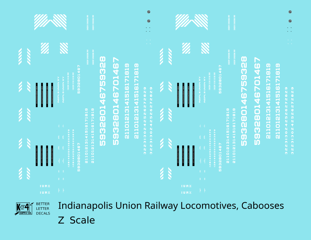 Indianapolis Union Railway Locomotives and Cabooses White