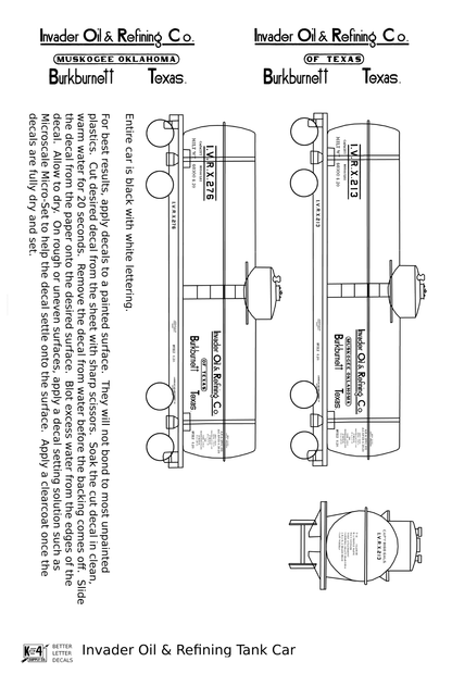 Invader Oil Refining Single Dome Tank Car White