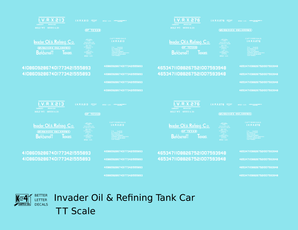 Invader Oil Refining Single Dome Tank Car White