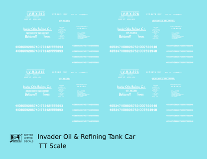 Invader Oil Refining Single Dome Tank Car White