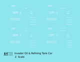 Invader Oil Refining Single Dome Tank Car White