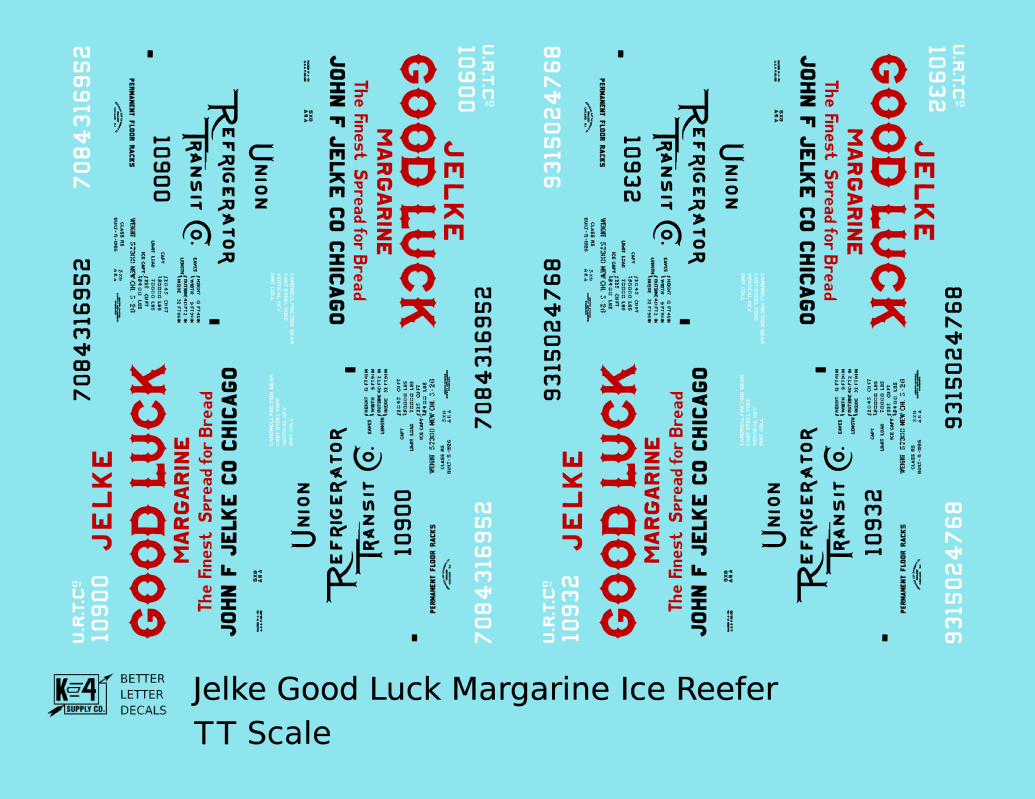 Jelke Good Luck Margarine Billboard Ice Reefer Black and Red