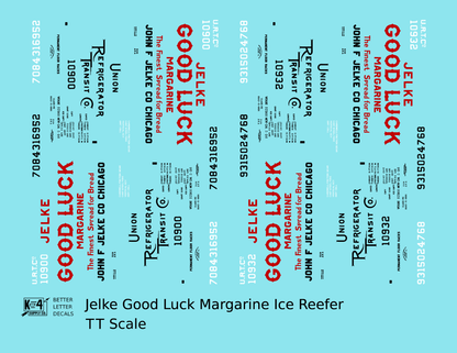 Jelke Good Luck Margarine Billboard Ice Reefer Black and Red