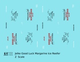 Jelke Good Luck Margarine Billboard Ice Reefer Black and Red