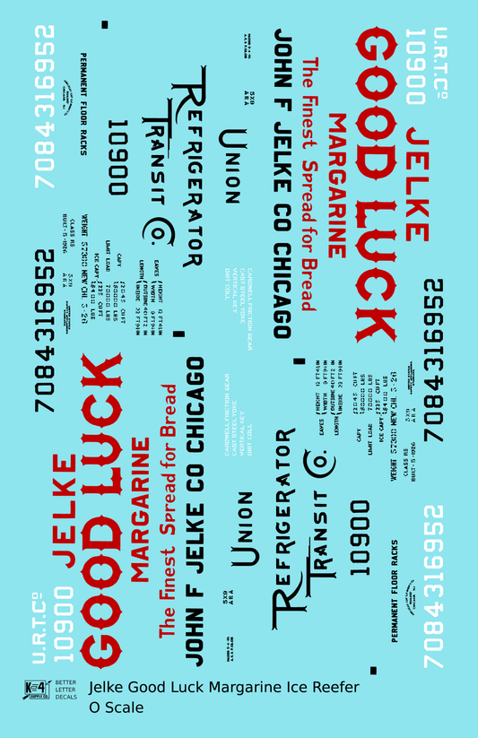 Jelke Good Luck Margarine Billboard Ice Reefer Black and Red