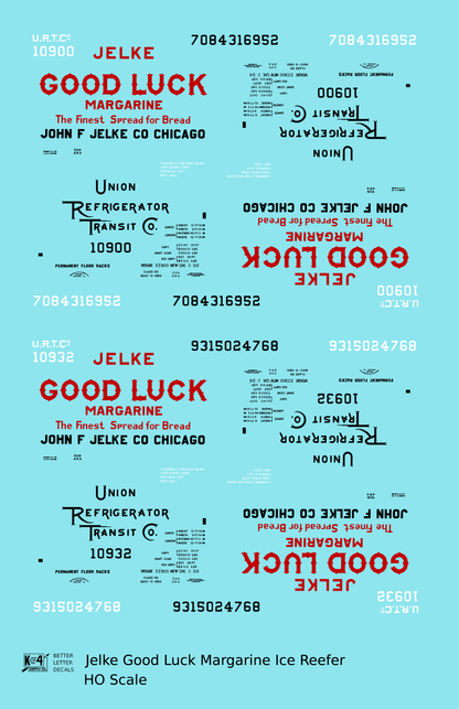 Jelke Good Luck Margarine Billboard Ice Reefer Black and Red