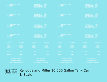 Kelloggs and Miller Linseed Oil Tank Car White Amsterdam, NY