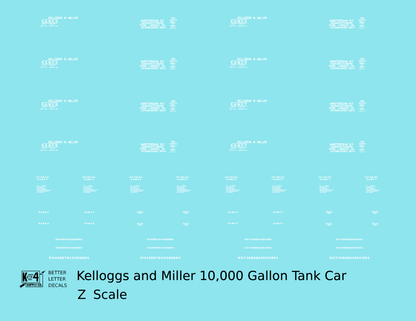 Kelloggs and Miller Linseed Oil Tank Car White Amsterdam, NY