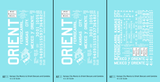 Kansas City, Mexico and Orient Boxcars and Gondola White KCMO - Decal - Choose Scale