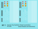 Kansas City Southern Hood Diesel Or Switcher White Black Scheme