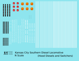 Kansas City Southern Hood Diesel Or Switcher White Black Scheme