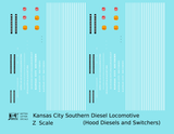 Kansas City Southern Hood Diesel Or Switcher White Black Scheme