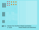 Kansas City Southern Hood Diesel Or Switcher White Black Scheme