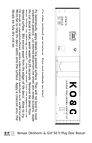 Kansas, Oklahoma and Gulf 50 Ft Insulated Boxcar Black  - Decal