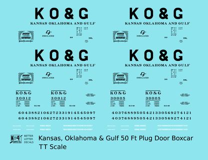 Kansas, Oklahoma and Gulf 50 Ft Insulated Boxcar Black