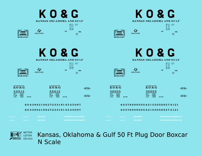 Kansas, Oklahoma and Gulf 50 Ft Insulated Boxcar Black