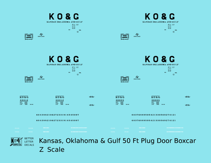 Kansas, Oklahoma and Gulf 50 Ft Insulated Boxcar Black