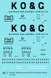 Kansas, Oklahoma and Gulf 50 Ft Insulated Boxcar Black  - Decal - Choose Scale