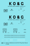Kansas, Oklahoma and Gulf 50 Ft Insulated Boxcar Black  - Decal - Choose Scale