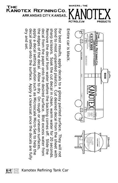 Kanotex Refining Tank Car White