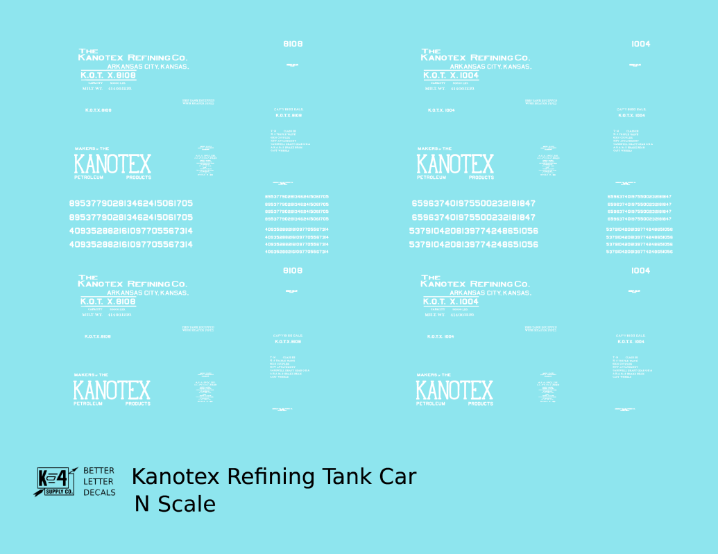 Kanotex Refining Tank Car White