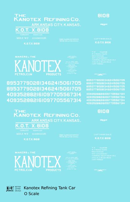 Kanotex Refining Tank Car White