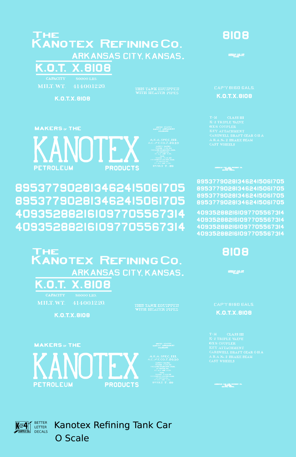Kanotex Refining Tank Car White