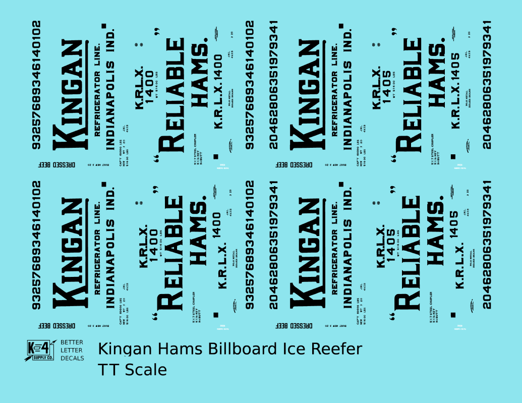Kingan Ham Billboard Ice Reefer Black Indianapolis