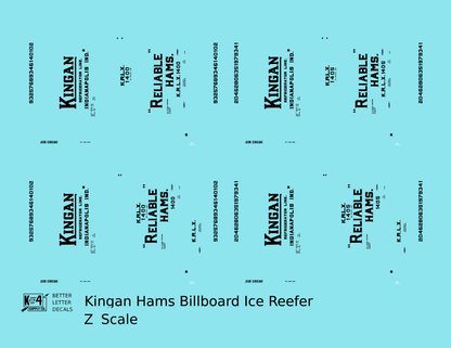 Kingan Ham Billboard Ice Reefer Black Indianapolis
