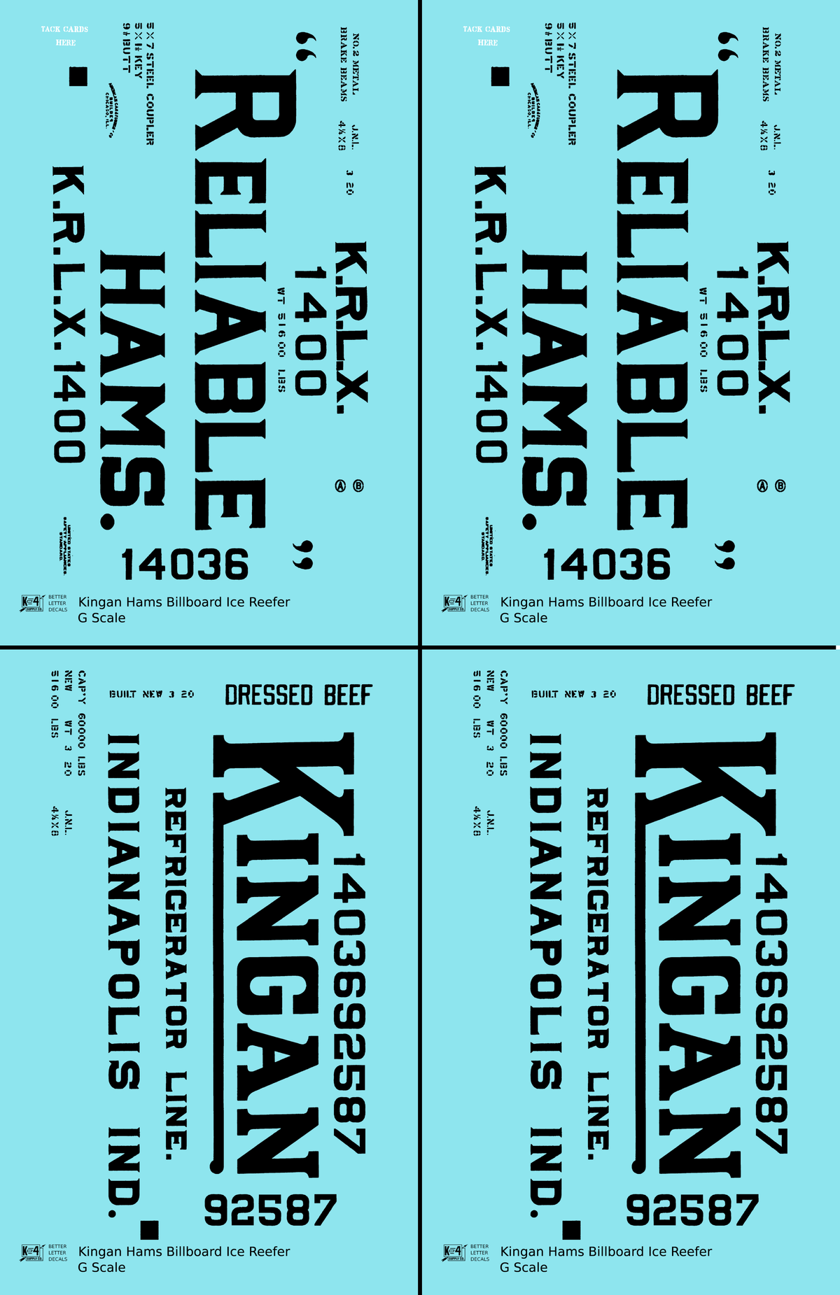 Kingan Ham Billboard Ice Reefer Black Indianapolis