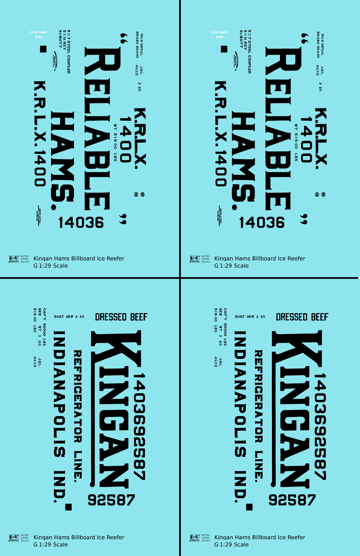 Kingan Ham Billboard Ice Reefer Black Indianapolis