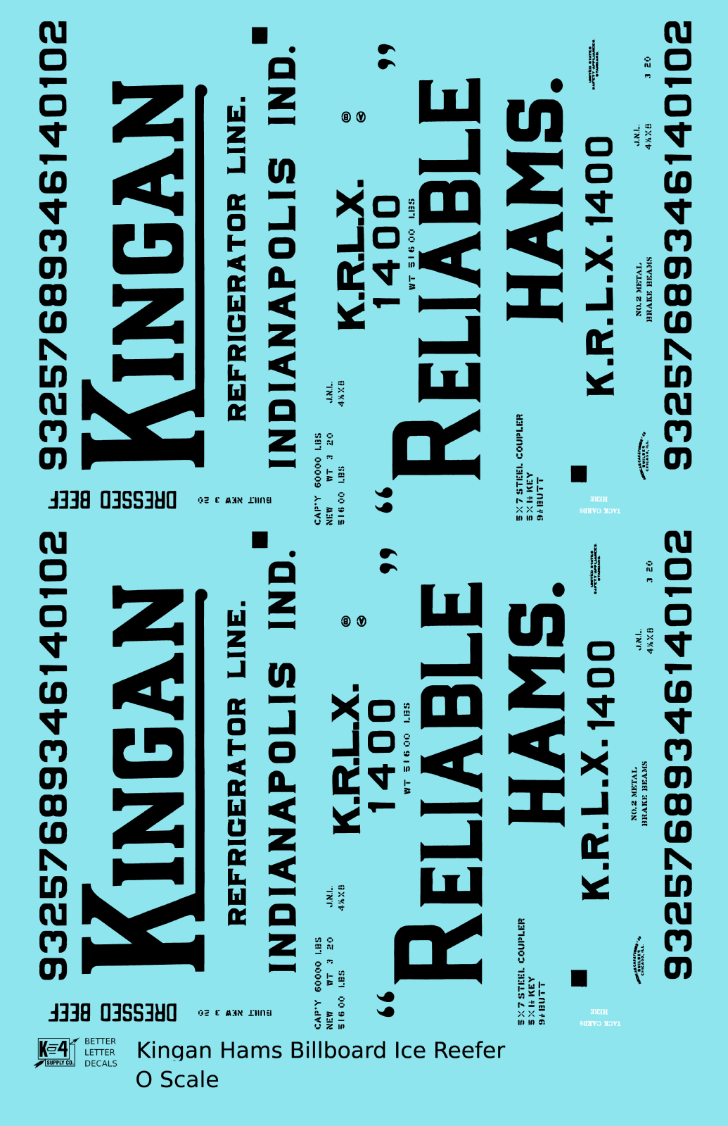 Kingan Ham Billboard Ice Reefer Black Indianapolis
